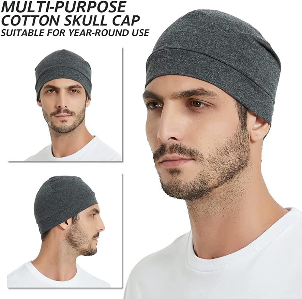 Headshion Skull Caps for Men Women, Multi-Pack Multifunctional Headwear ...